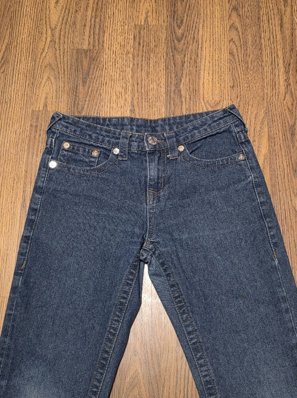 Womens True Religion Straight Leg Flap Pocket Jeans Tagged Size 14 (Fits W28) - Picture 4 of 14